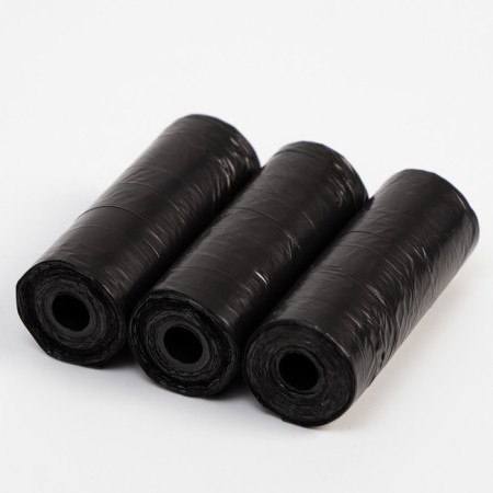 Packets for cleaning dogs are plain (3 rolls of 15 packages 29x21 cm), black-1