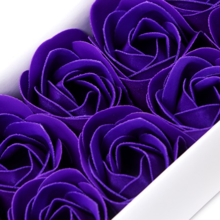 Soap roses, purple, set of 10 pcs.-8