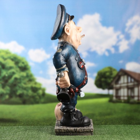 Garden figure "Police with a pig" 78x46cm-3
