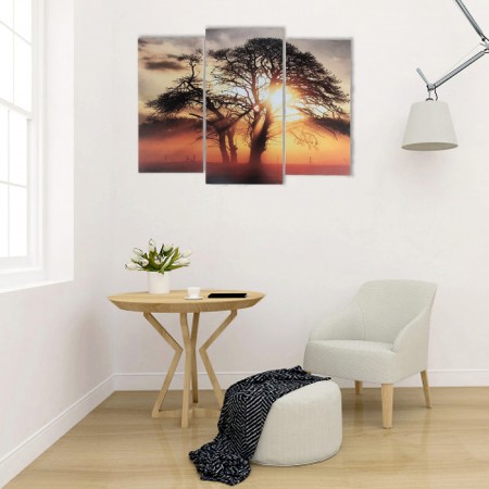 Modular picture "at sunset" (2-25x52; 1-30x60) 60x80 cm-3