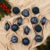 Set of jewelry plastic 13 pcs "Melody" droplet, 6 cm, blue