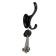 Furniture hook Cappio Flow, two -rod, black