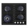 Honing panel Homsair HGG646BK, gas, 4 burners, black