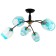 Svetogor chandelier "summer" 6x60W E27 black