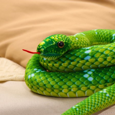 Soft toy "Snake", 30 cm/140 cm, green color-2