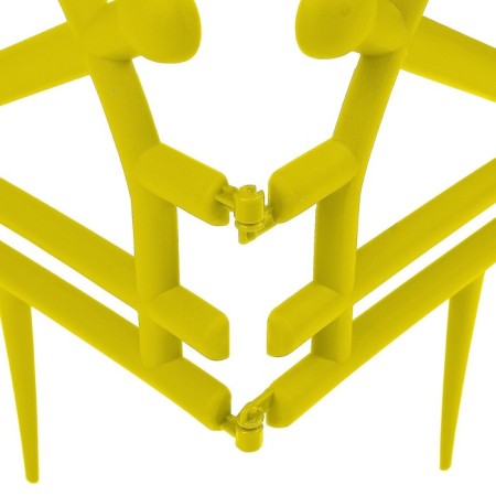 Decorative fence, 32 × 280 cm, 7 sections, plastic, yellow, "helm"-9
