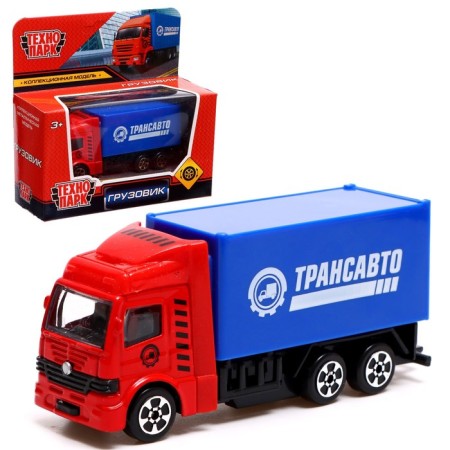 Metal car "truck", 10.5 cm, red color