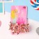 Hair elastic band "Lola" (set 4 pcs) tinsel, pink