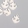 Decor for creativity Polystone "Anchor" White set 6 pcs 2.8x3.2 cm