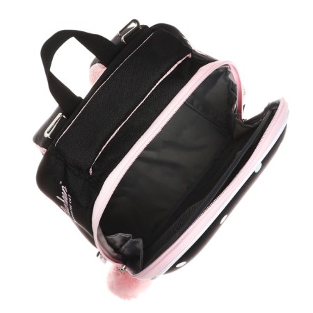 Frame backpack, 35x26x13, pusheen, black/pink, for girls-8