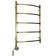 Domoterm electric heated towel rail "Calipso", 500 x 500 mm, 5 crossbars, lion, bronze