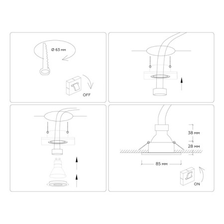 Building Lamp Ambrella Techno Spot Standard Tech TN102455, GU5.3, white color-4