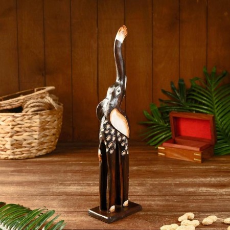 Souvenir "Elephant" wood, on a stand 19x11x40 cm-2