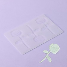CHOCOLAD FORM “ROZA”, silicone, 3 cells, 19 × 12.5 × 0.1 cm, the color is transparent
