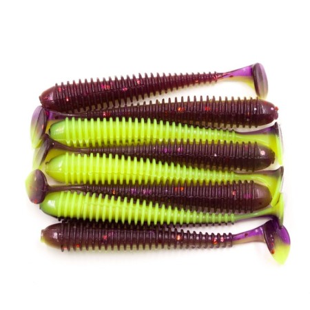 Vibro-high-high Yaman Pro Betta, 8.9 cm, color #26-Violet Chartreuse, packaging 8 pcs.-1