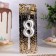 Candle in the Cake "European", number "8", 6 cm, silver