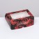 Packaging for 6 cupcakes with a window, "roses", 25 x 17 x 10 cm