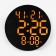 Electronic wall clock, alarm clock, calendar, thermometer, hygrometer, 1 aaa, d-25 cm