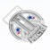 Prize medal 193 diam 3.5 cm. 2 place, tricolor. Color ser. Without a tape