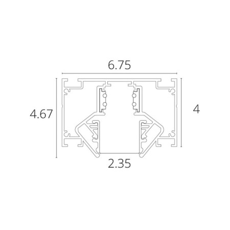 Magnetic busbar for stretch ceiling A473206, 23.5x200x4.6 cm, black-1