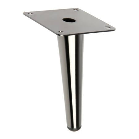 Furniture support Cappio OP07, h = 150mm, thick thickness 1.8, glossy color black