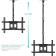 Black Black 32 "-80" Max. 68.2kg Ceiling Turn and Tilt 1004719