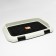 Dog toilet 67 x 46 x 8 cm, with a wall, a removable grill and column, black