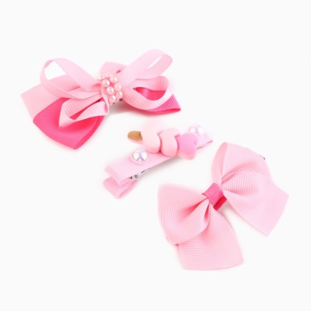Hairpin clamping hair with a bow, set 3 pcs, cats aristocrats-2