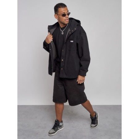 Jeaning jacket men's, size 48, black color-8