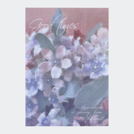 Paper packaging for flowers double -sided "Blue Lotus", 35 x 50 cm-1