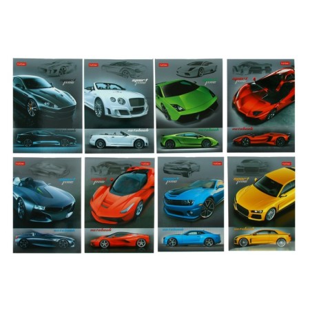 Notepad A6, 32 sheets, on paper, "cars", paper cover, lamination, mix