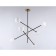 Suspended Ambrella Light, Modern, TR2515, 6XG9, Black color, brass