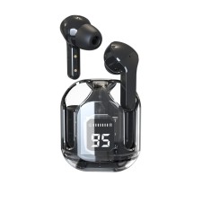Wireless headphones Air31, TWS, vacuum, BT 5.0, 45/230 mAh, transparent, black