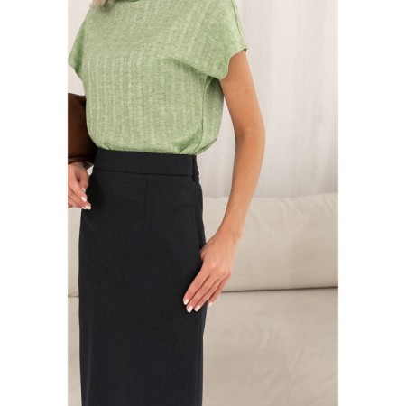 Women's skirt, size 48, blue color-2