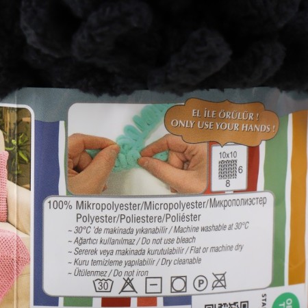 Yarn "Puffy Fine" 100% micropoliester 14.5m/100g (60 black)-3