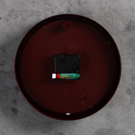 Wall clock, series: city, "Paris", d = 23 cm, burgundy rim-2