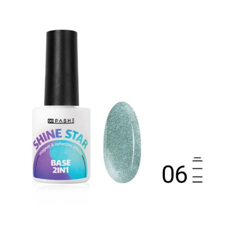 Reflective color base Pashe Shine Star 2 in 1, No. 06 Uranus, 9 ml