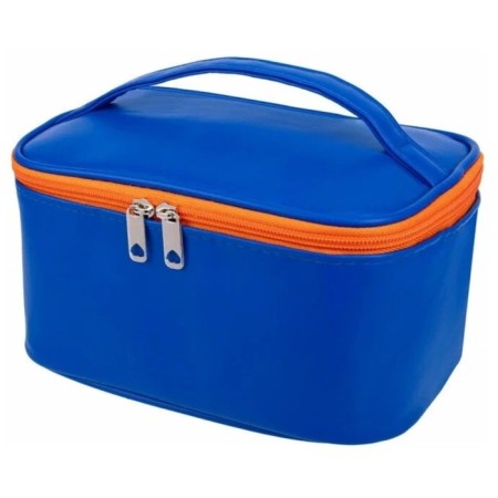 Cosmetic bag, 22x14x12 cm, blue-orange