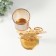 Summary Metal, glass per 1 candle "Flight Hummingbird" d = 4.7 cm, gold 15.5x9x27.8 cm
