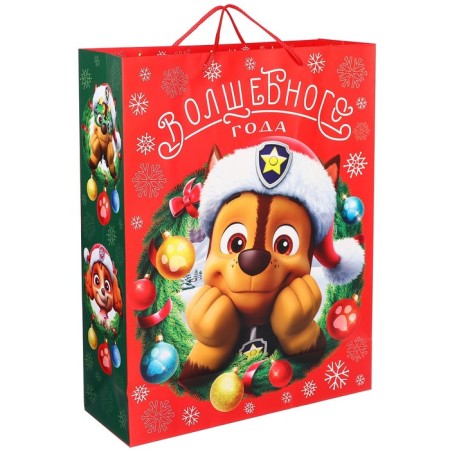 New Year. Gift package, 23x27x11.5 cm, packaging, puppy patrol-2