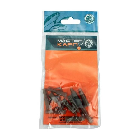 Silicone cone + safe clip brown (5pcs) (three whales)