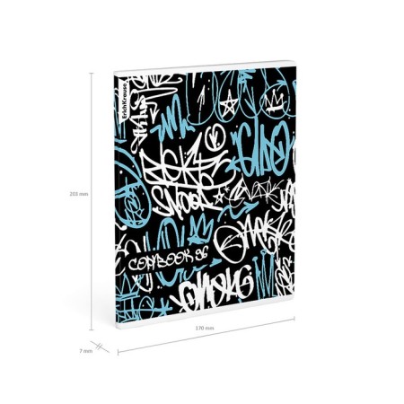 Notebook 96 sheets, cage, Erichkrause, Graffity mix-13