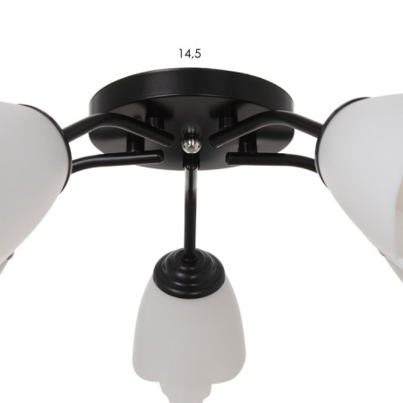 Six 5x15W E27 52x52x15cm Bayerlux black-white-5