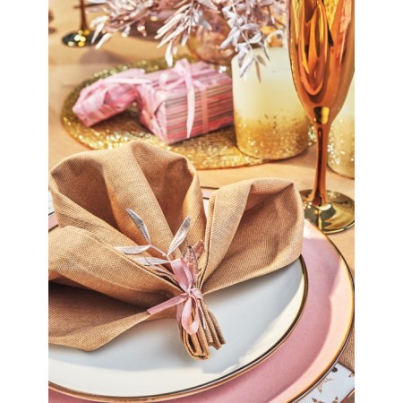 Serving nutcracker napkin, without size 40x40 cm, drawing, beige