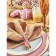 Serving nutcracker napkin, without size 40x40 cm, drawing, beige