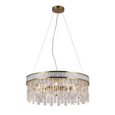 Crystal chandelier Gerhort G22032/6BRS+CL, 6x60W, E14, 120x46x46 cm, bronze color