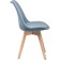Wooden stool Bonuss array of beech/velor, natural/blue 49x56x81 cm