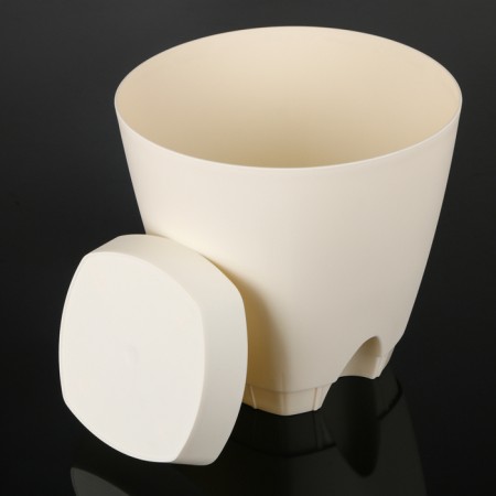 Flower pot with basal watering amsterdam, 8 l, cream color-1