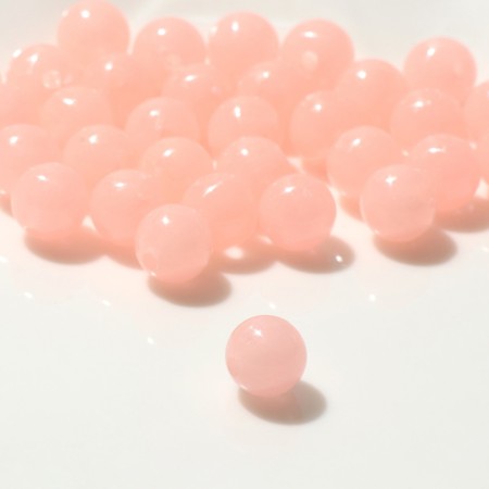 Bead "dragee" d = 8mm (set 10 g), the color is light pink-1
