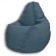 Mear-bag “Pear” Positive Lovely, size l, diameter 80 cm, height 100 cm, velor, blue color